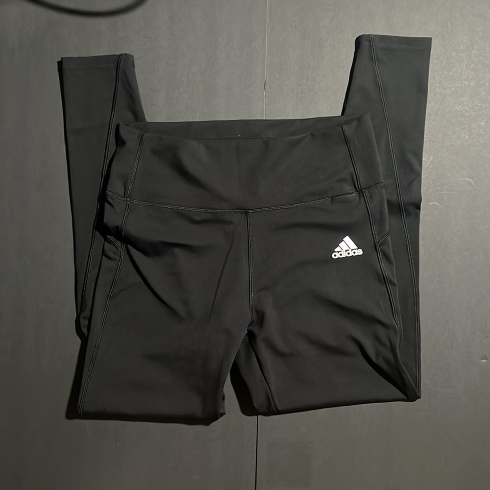 Adidas Black Leggings | Size L | High Waist Activewear